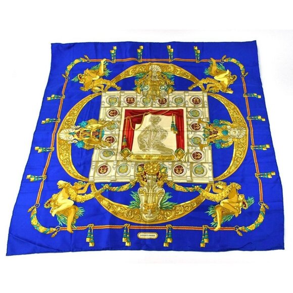 HERMES Silk Scarf 90 Hommage A Charles Garnier Architecte De L'Opera De Paris - Picture 2 of 9